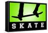 Skateboarding Green SporTSPoster-null-Framed Stretched Canvas