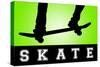 Skateboarding Green SporTSPoster-null-Stretched Canvas