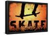 Skateboarding Orange SporTSPoster-null-Framed Poster