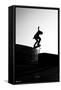 Skateboarding - Silhouette-Trends International-Framed Stretched Canvas