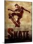 Skateboarding Skate Sketch Sports Poster Print-null-Mounted Poster