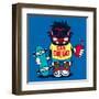 Skater Monster-braingraph-Framed Art Print