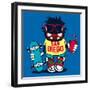 Skater Monster-braingraph-Framed Art Print