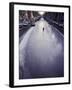 Skater on Frozen Canal, Amsterdam, Netherlands-Michele Molinari-Framed Premium Photographic Print