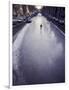 Skater on Frozen Canal, Amsterdam, Netherlands-Michele Molinari-Framed Photographic Print