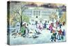 Skaters at St. James's Park-Lisa Graa Jensen-Stretched Canvas