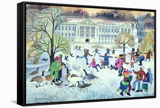 Skaters at St. James's Park-Lisa Graa Jensen-Framed Stretched Canvas