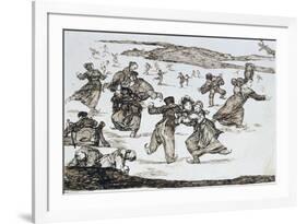 Skaters, Between 1812 and 1823-Francisco de Goya-Framed Giclee Print