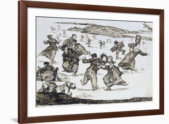 Skaters, Between 1812 and 1823-Francisco de Goya-Framed Giclee Print