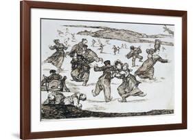 Skaters, Between 1812 and 1823-Francisco de Goya-Framed Giclee Print