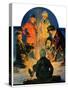 "Skaters' Bonfire,"February 21, 1931-Eugene Iverd-Stretched Canvas