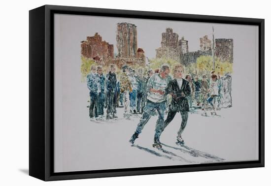 Skaters, Central Park, 1997-Anthony Butera-Framed Stretched Canvas