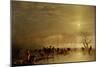 Skaters: Duddingston Loch by Moonlight, 1857-Charles Lees-Mounted Giclee Print