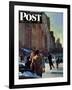 "Skaters in Central Park," Saturday Evening Post Cover, February 7, 1948-John Falter-Framed Giclee Print