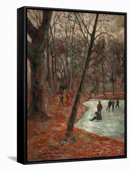 Skaters in the Park in Frederiksberg, 1884-Paul Gauguin-Framed Stretched Canvas