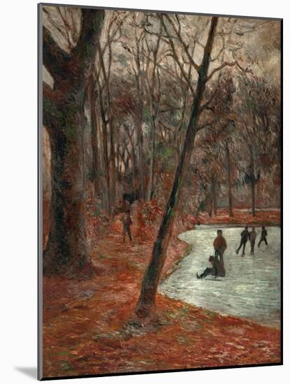 Skaters in the Park in Frederiksberg, 1884-Paul Gauguin-Mounted Giclee Print