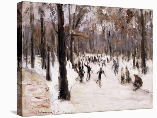 Skaters in the Tiergarten, Berlin; Eislaufer Im Berliner Tiergarten, 1924-Max Liebermann-Stretched Canvas