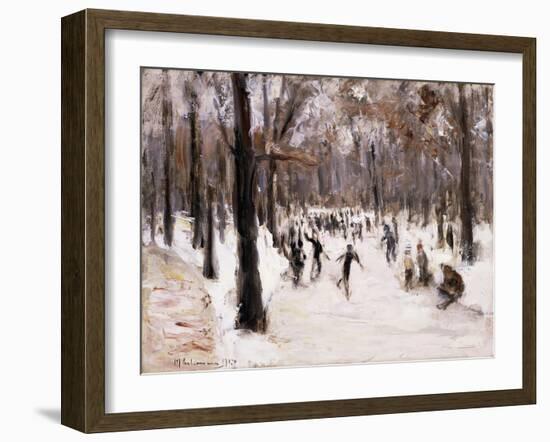 Skaters in the Tiergarten, Berlin; Eislaufer Im Berliner Tiergarten, 1924-Max Liebermann-Framed Giclee Print