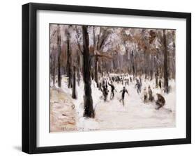 Skaters in the Tiergarten, Berlin; Eislaufer Im Berliner Tiergarten, 1924-Max Liebermann-Framed Giclee Print