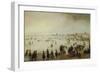 Skaters, Kolf Players, Elegant Ladies and Gentleman on Frozen Floodwaters-Hendrick Avercamp-Framed Giclee Print