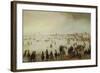 Skaters, Kolf Players, Elegant Ladies and Gentleman on Frozen Floodwaters-Hendrick Avercamp-Framed Giclee Print