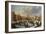 Skaters, Kolf Players, Elegant Ladies and Gentlemen on a Frozen Moat outside City Walls of Kampen-Barent Avercamp-Framed Giclee Print