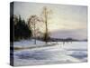 Skaters on a Frozen Pond-Hansen Sigvard-Stretched Canvas