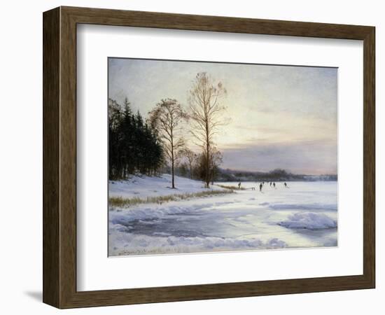 Skaters on a Frozen Pond-Hansen Sigvard-Framed Giclee Print