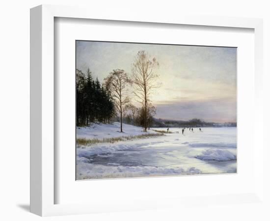 Skaters on a Frozen Pond-Hansen Sigvard-Framed Giclee Print