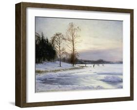 Skaters on a Frozen Pond-Hansen Sigvard-Framed Giclee Print