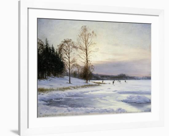 Skaters on a Frozen Pond-Hansen Sigvard-Framed Giclee Print