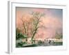 Skaters on a Frozen River-Frederik Marianus Kruseman-Framed Giclee Print