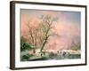 Skaters on a Frozen River-Frederik Marianus Kruseman-Framed Giclee Print