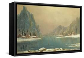 Skaters on a Lake, 19Th Century-Nils Hans Christiansen-Framed Stretched Canvas