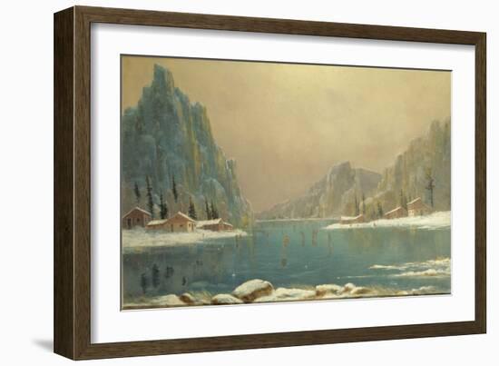 Skaters on a Lake, 19Th Century-Nils Hans Christiansen-Framed Giclee Print