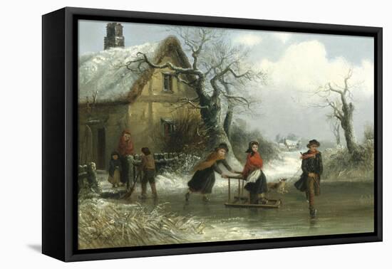 Skaters on a Pond-Thomas Smythe-Framed Stretched Canvas