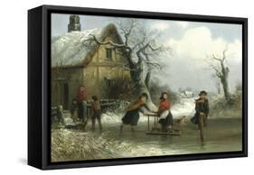 Skaters on a Pond-Thomas Smythe-Framed Stretched Canvas