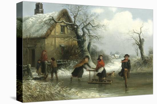 Skaters on a Pond-Thomas Smythe-Stretched Canvas