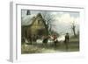 Skaters on a Pond-Thomas Smythe-Framed Giclee Print