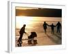 Skaters on the Frozen Lake Pilsensee-null-Framed Photographic Print