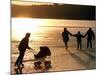 Skaters on the Frozen Lake Pilsensee-null-Mounted Photographic Print