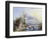 Skaters on the Lake-Jacob Jan Coenraad Spohler-Framed Giclee Print