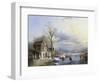 Skaters on the Lake-Jacob Jan Coenraad Spohler-Framed Giclee Print