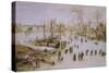 Skaters on the Lake-Jan Brueghel the Younger-Stretched Canvas