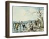 Skaters on the Serpentine, Hyde Park, London, 1786-Julius Caesar Ibbetson-Framed Giclee Print