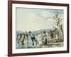 Skaters on the Serpentine, Hyde Park, London, 1786-Julius Caesar Ibbetson-Framed Giclee Print