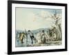 Skaters on the Serpentine, Hyde Park, London, 1786-Julius Caesar Ibbetson-Framed Giclee Print