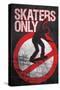 Skaters Only (Skating on Sign)-null-Stretched Canvas