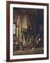 Skaters: Peasants in an Interior-Adriaen Van Ostade-Framed Art Print