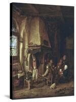 Skaters: Peasants in an Interior-Adriaen Van Ostade-Stretched Canvas